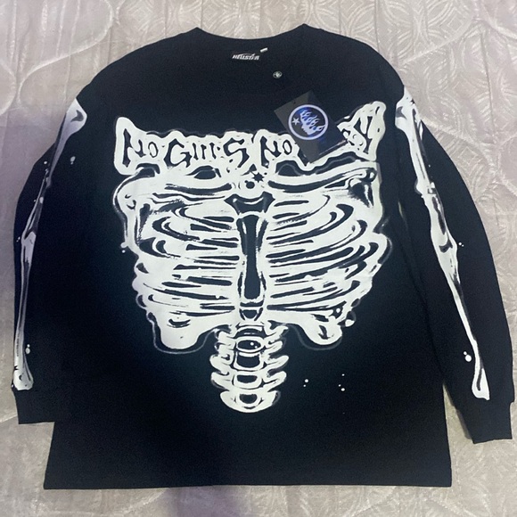 Hellstar Airbrush Bones Long-Sleeve (Black)